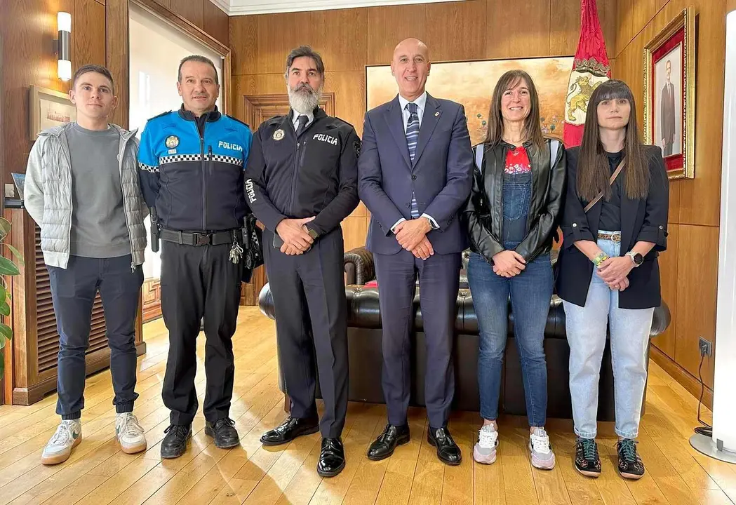 Un instante de la recepción oficial en el Ayuntamiento de San Marcelo.