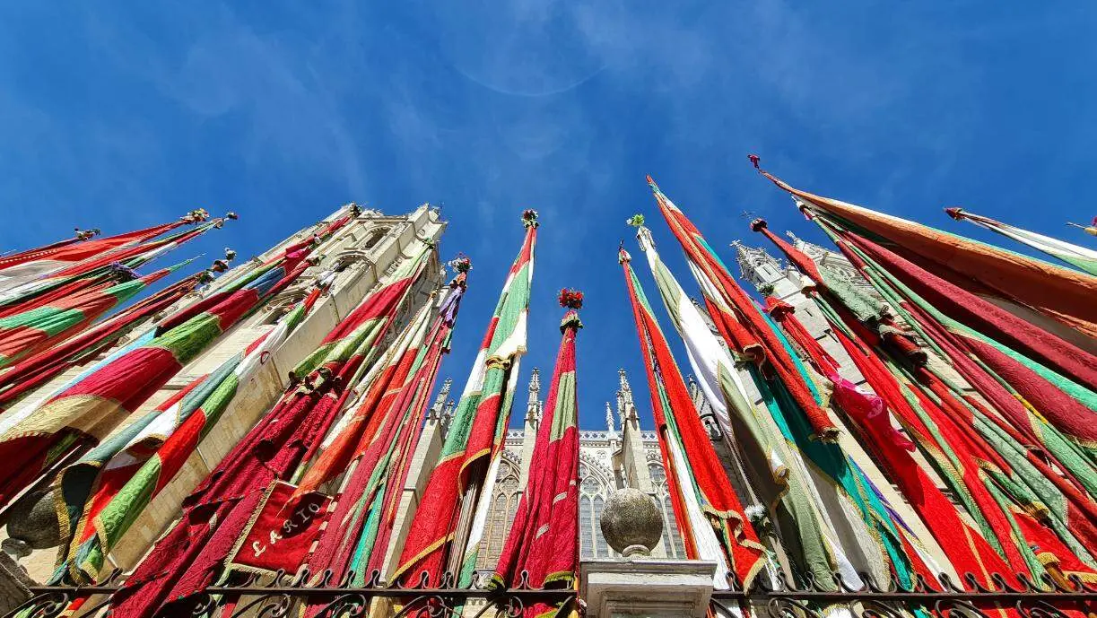 El primer domingo de San Froil&aacute;n vuelve a situar a Le&oacute;n en el centro de la tradici&oacute;n y la cultura popular. El Desfile de Pendones Concejiles, con m&aacute;s de 350 varas procedentes de 230 pueblos de la provincia, y la ceremonia del Foro u Oferta de Las Cantaderas marcan la jornada junto a los tradicionales carros engalanados.