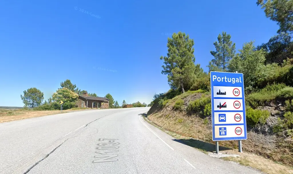 Frontera entre España y Portugal por Sanabria. Foto: GoogleMaps