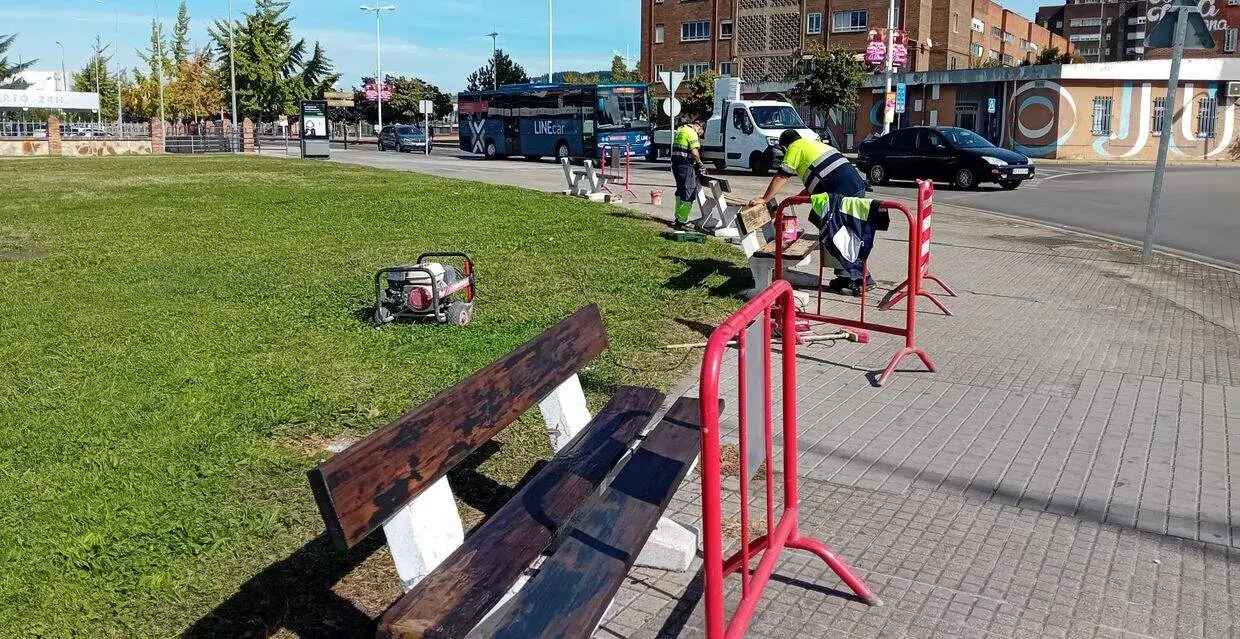 obras en la Avenida de la Libertad
