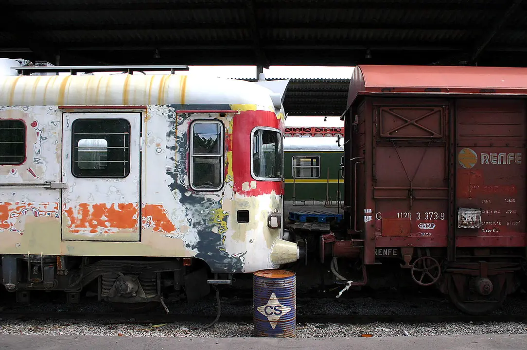 Imagen de archivo de los talleres de RENFE de León.