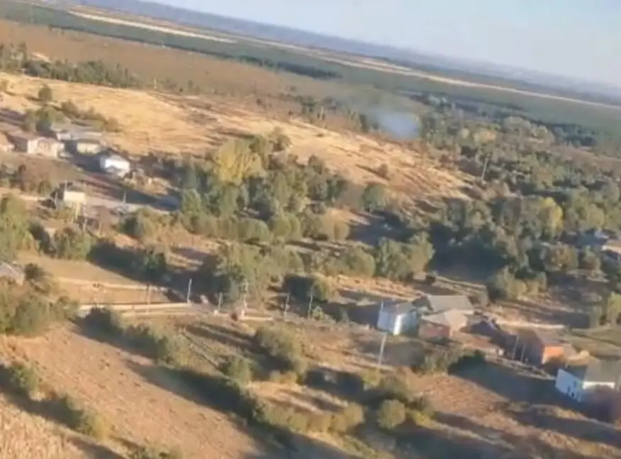 Imagen tomada desde un helicóptero de emergencias en la zona de la búsqueda del hombre desaparecido.
