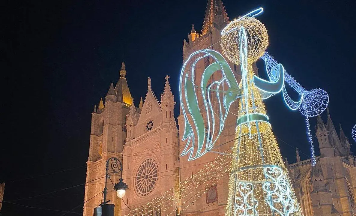 Luces de Navidad en León