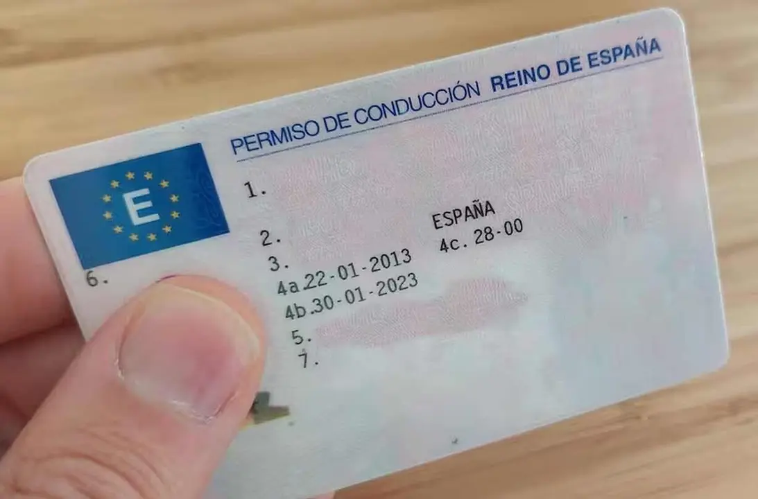 Imagen de un carnet de conducir.