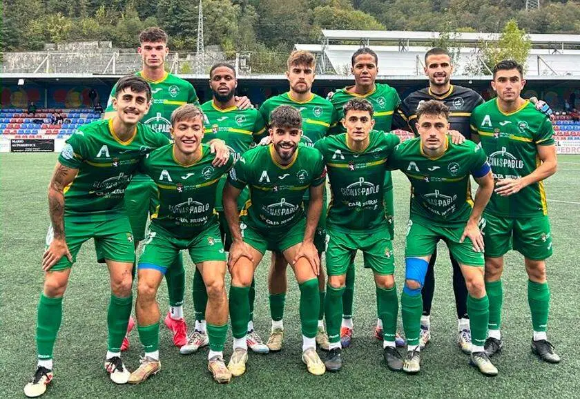 Formación titular del Atlético Astorga esta sábado frente al Langreo. Foto: At. Astorga