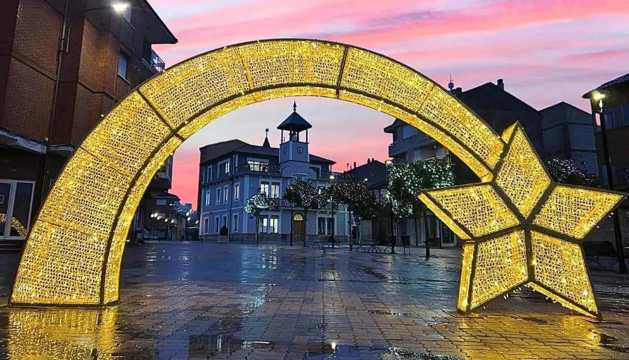 Uno de los motivos navideños que iluminarán la localidad de La Robla.