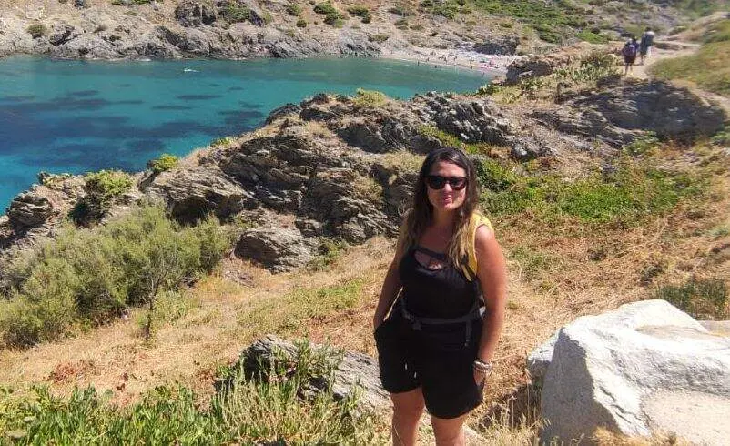 La leonesa Ester Aláiz, en un viaje reciente.