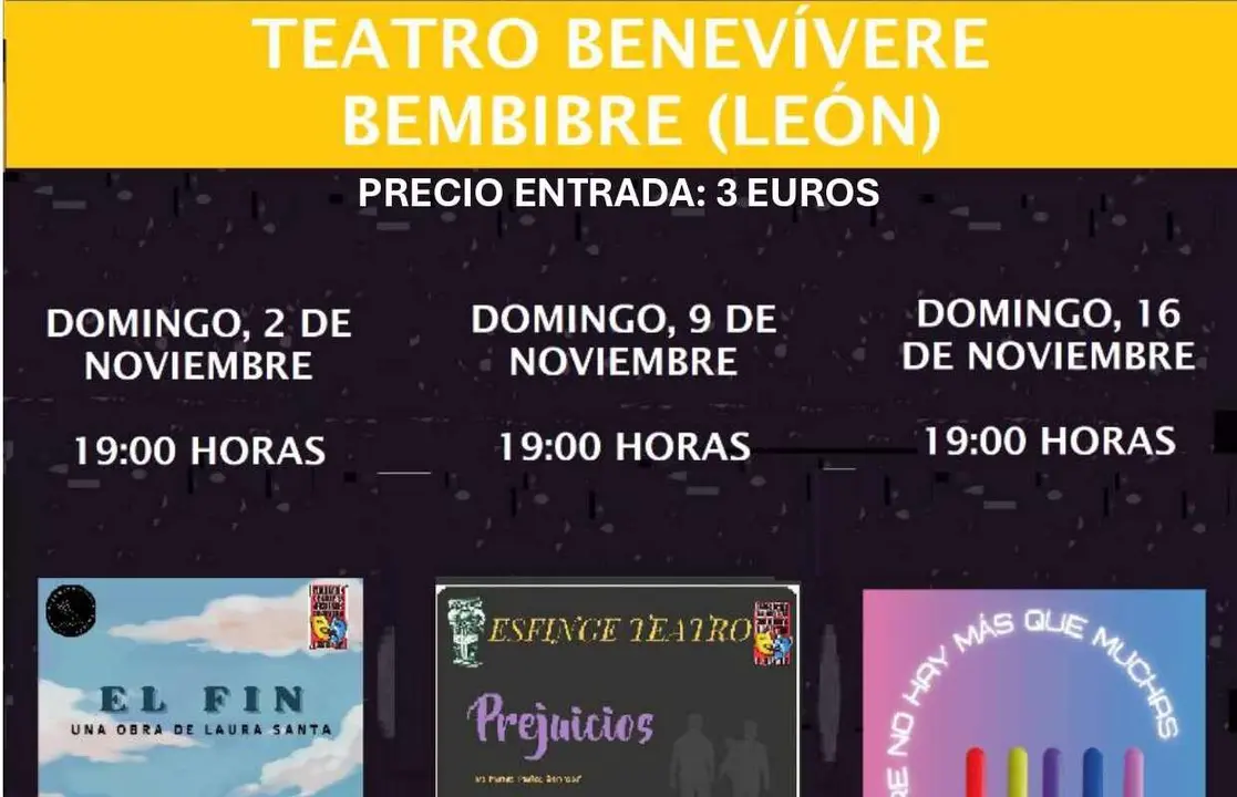 Cartel del festival de teatro de cámara.