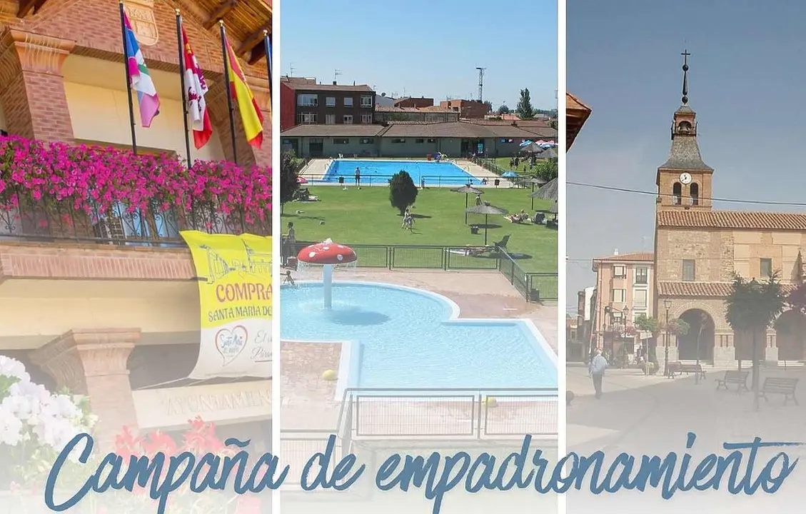 Imagen de la campaña de empadronamiento realizada por Santa María del Páramo.