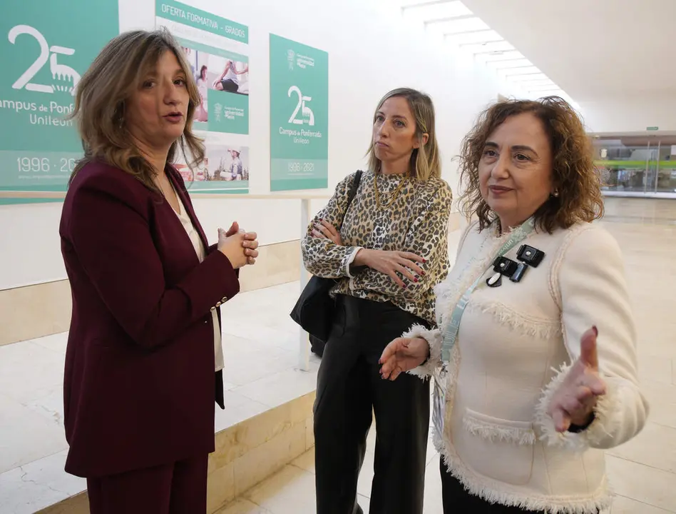 La rectora de la Universidad de León, Nuria González, y la directora de Universidades e Investigación de la Junta de Castilla y León, Blanca Ares, inauguran las I Jornadas Nacionales de Campus Periféricos