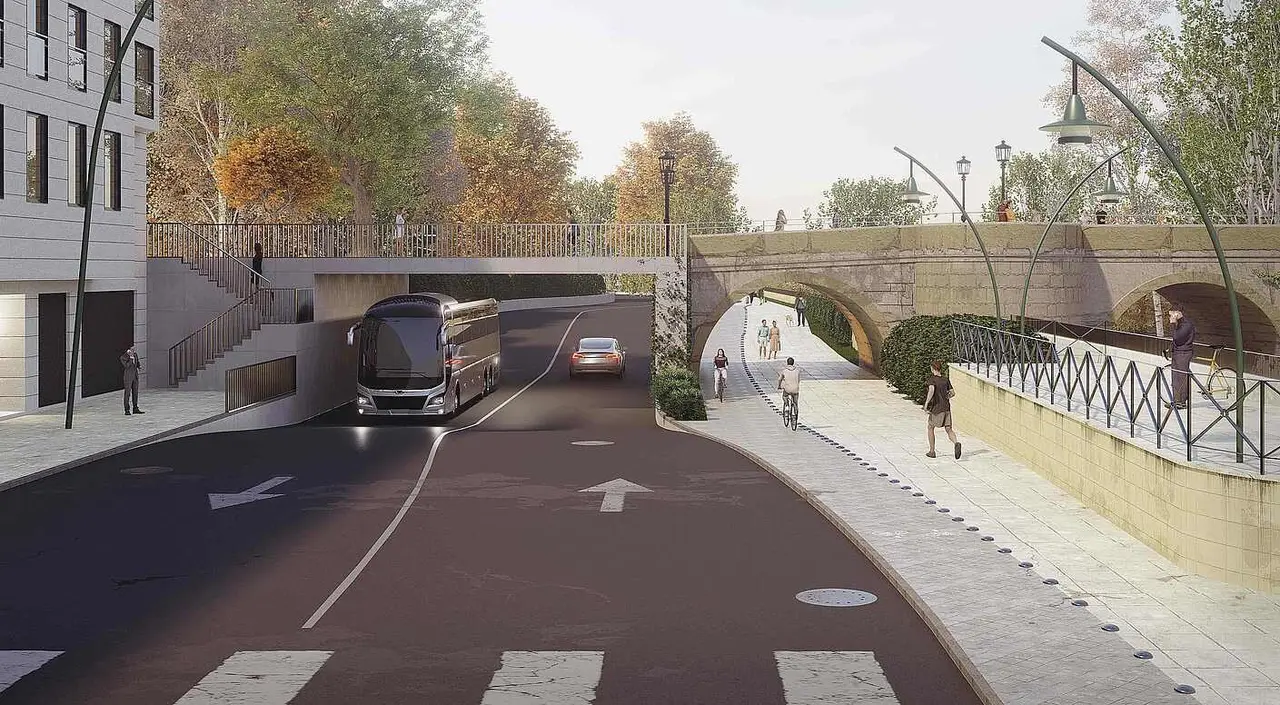 Imagen del proyecto de reforma en el Puente de San Marcos impulsado por el PP.