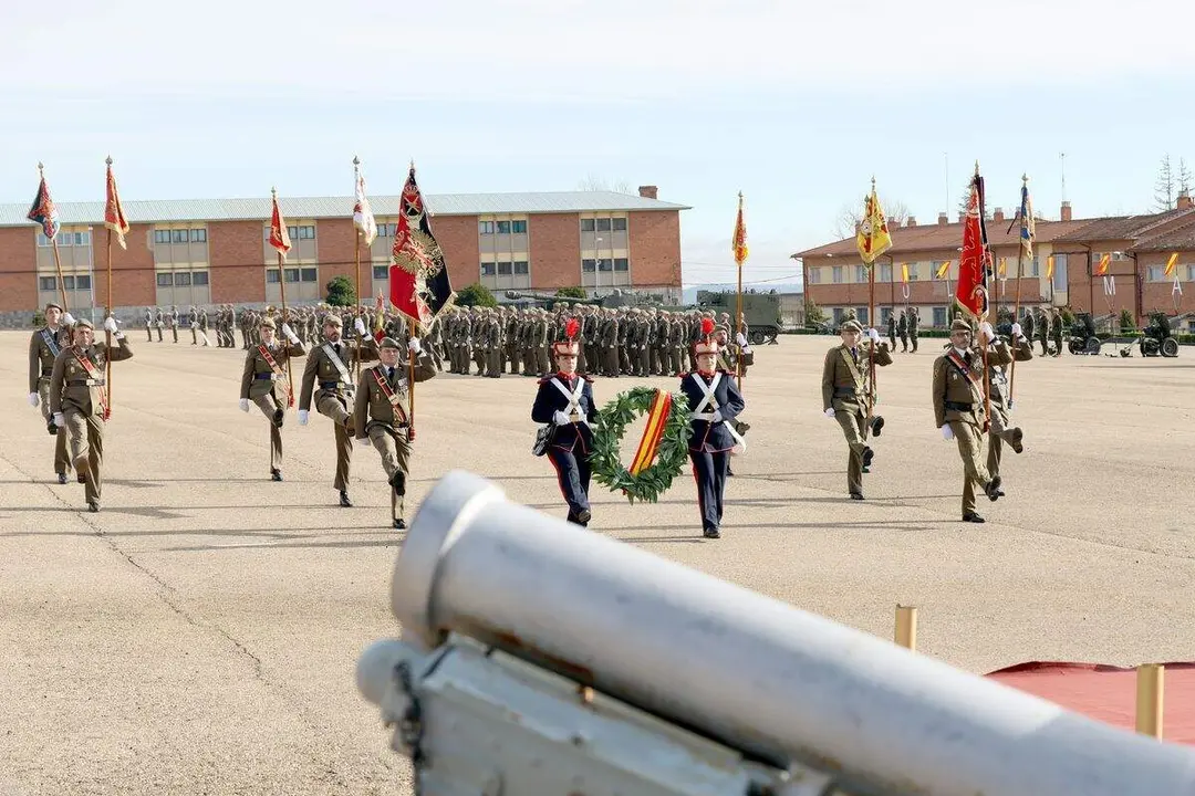 Los artilleros de León rinde homenaje a su patrona Santa Bárbara en 2024. Foto: Ical