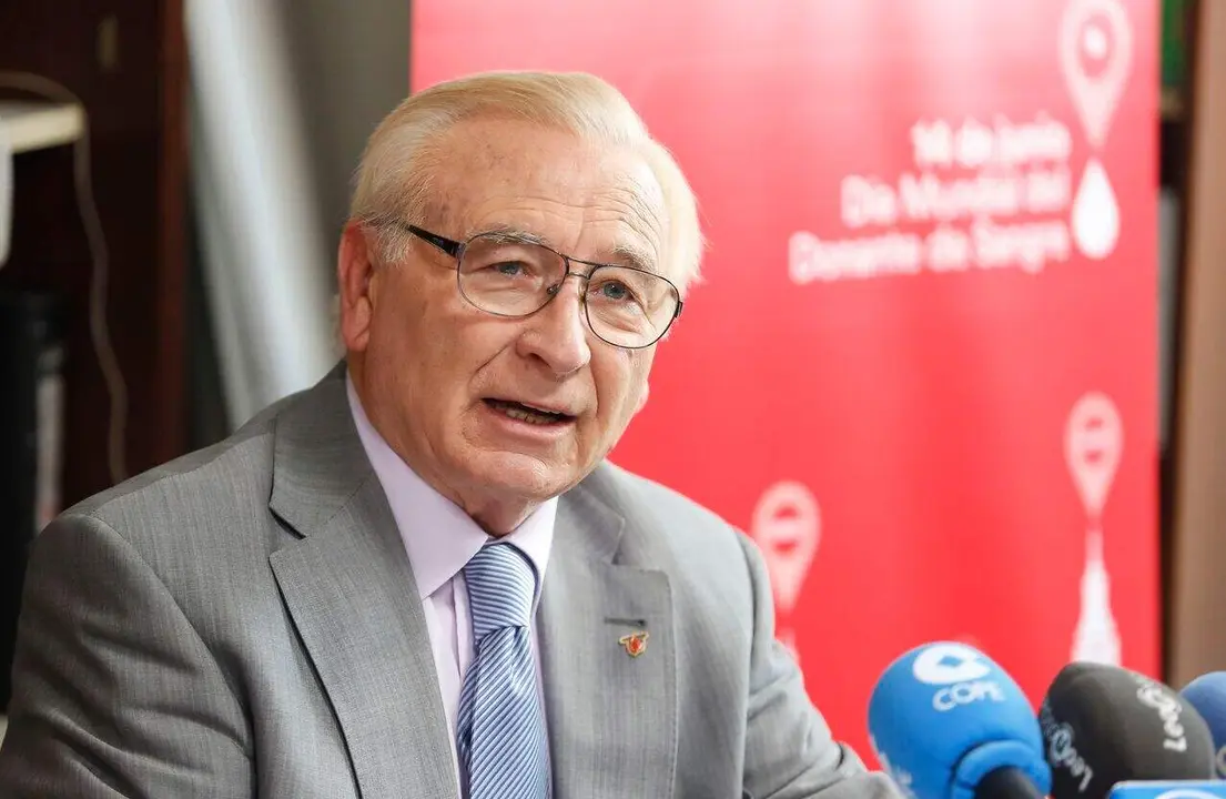 El presidente de la Federación Española de Donantes de Sangre, Martín Manceñido, presenta las estadísticas sobre la donación de sangre en España en 2018