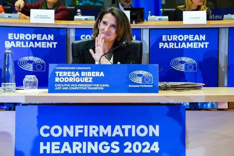 La comisaria europea Teresa Ribera, en Bruselas en una foto de archivo.