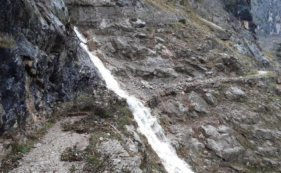 Imagen de la zona en el momento del desprendimiento.