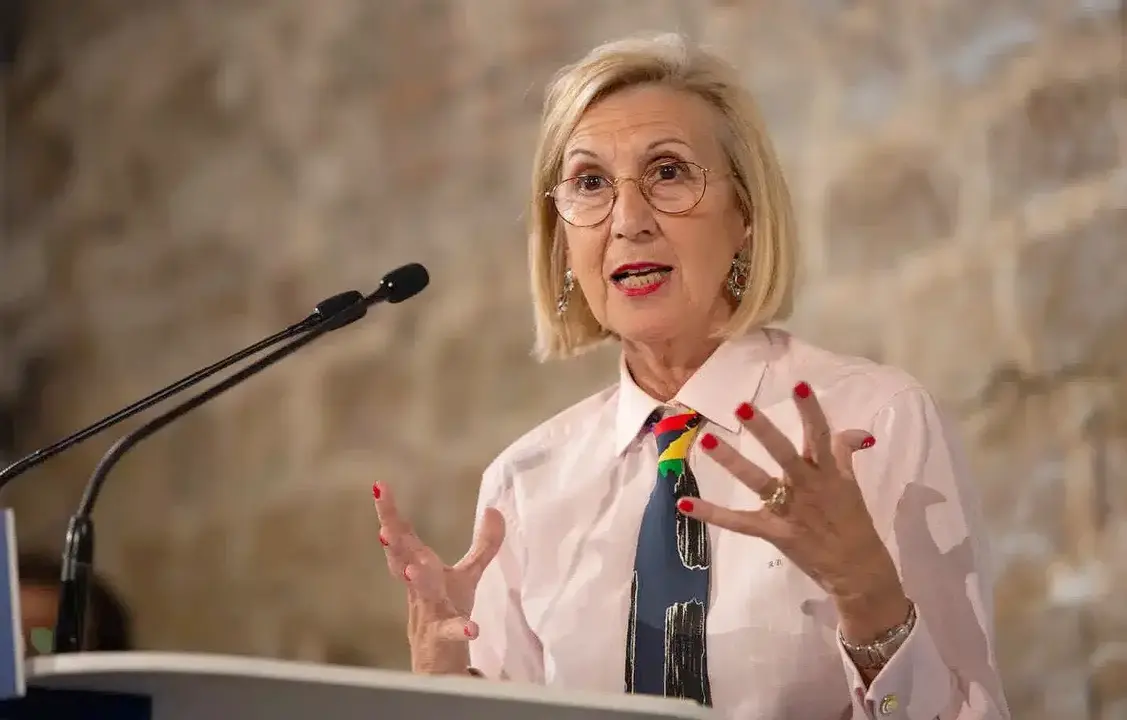 Rosa Diez, durante su etapa de intensa actividad política.