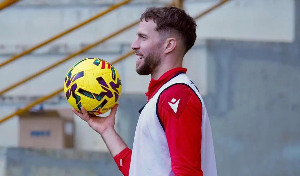 Calero, durante la sesi&oacute;n de entrenamiento de este mi&eacute;rcoles.