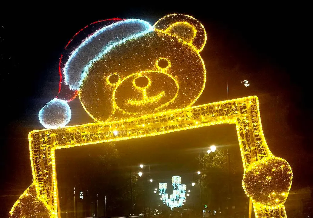 La iluminación navideña, uno de los reclamos en Ponferrada.
