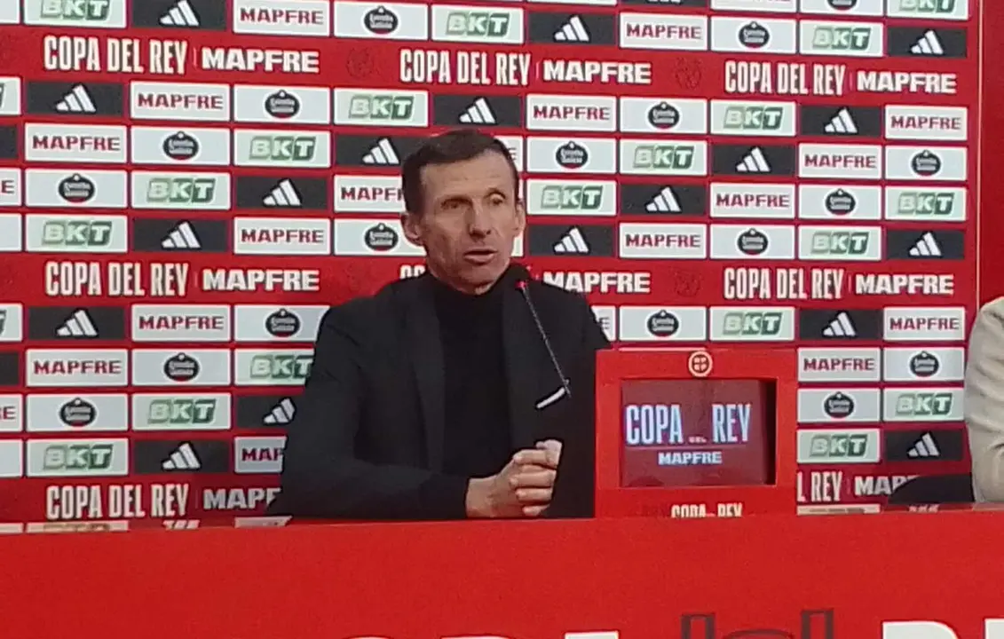 Cuco Ziganda, durante su rueda de prensa.