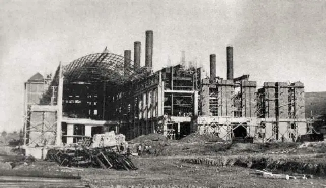 Imagen hist&oacute;rica de la central de Compostilla I en El Bierzo.