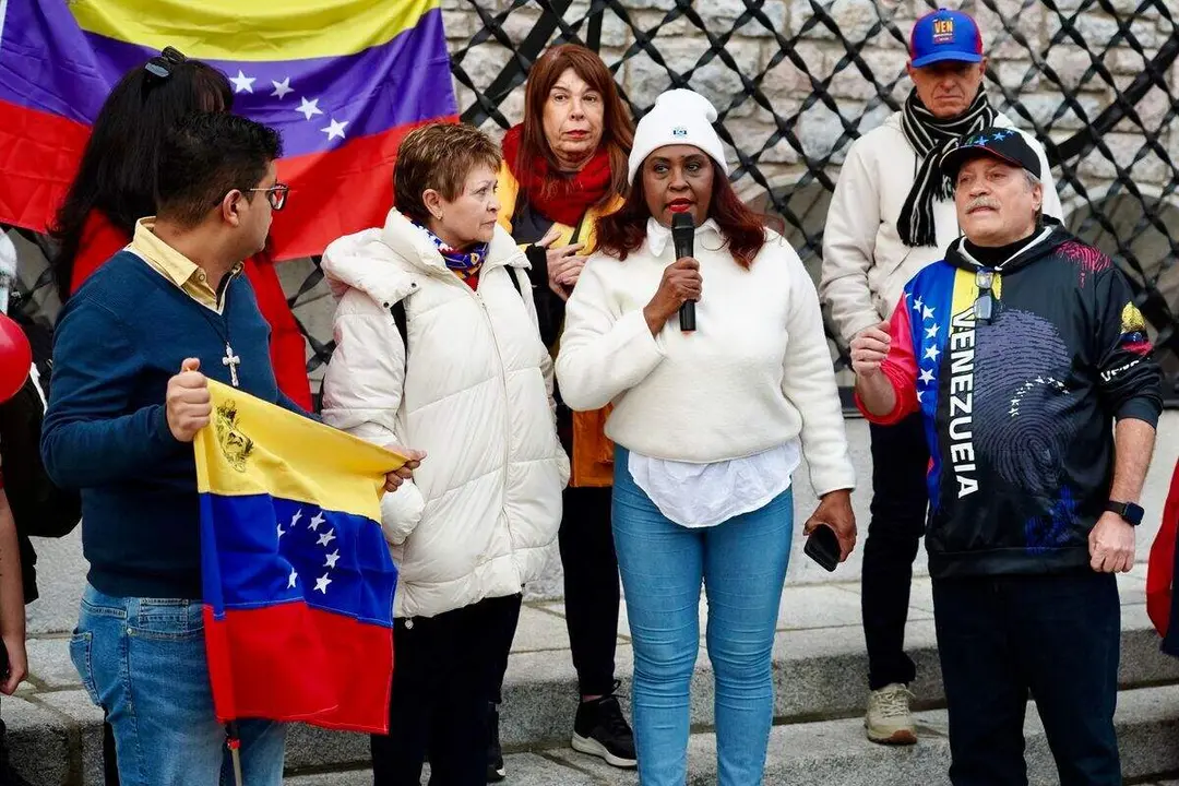 Celebraci&oacute;n de una concentraci&oacute;n de protesta en contra de la toma de posesi&oacute;n de Nicol&aacute;s Maduro como presidente de Venezuela. Foto: Campillo