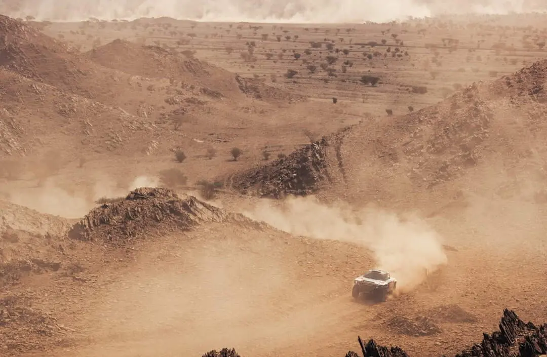 Jes&uacute;s Calleja, durante la segunda etapa del Dakar 2026. Foto: Santana Racing Team