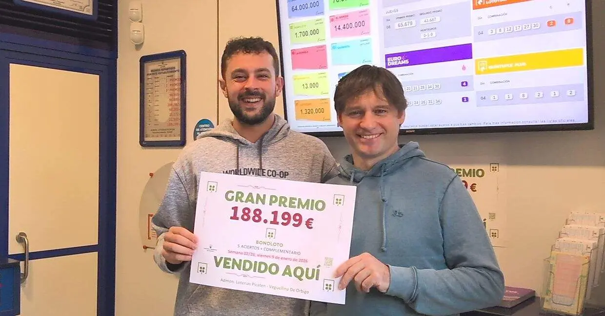 La Bonoloto deja un premio de 188.000 euros en Veguellina de &Oacute;rbigo (Le&oacute;n)