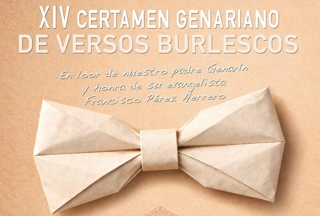 Imagen parcial del cartel del XIV Certamen Genariano de Versos Burlescos.