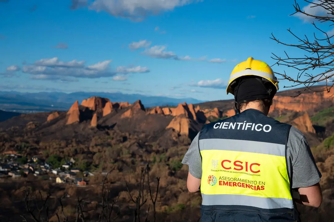 El CSIC documenta los da&ntilde;os ambientales y geol&oacute;gicos clave para la recuperaci&oacute;n postincendio de Las M&eacute;dulas.