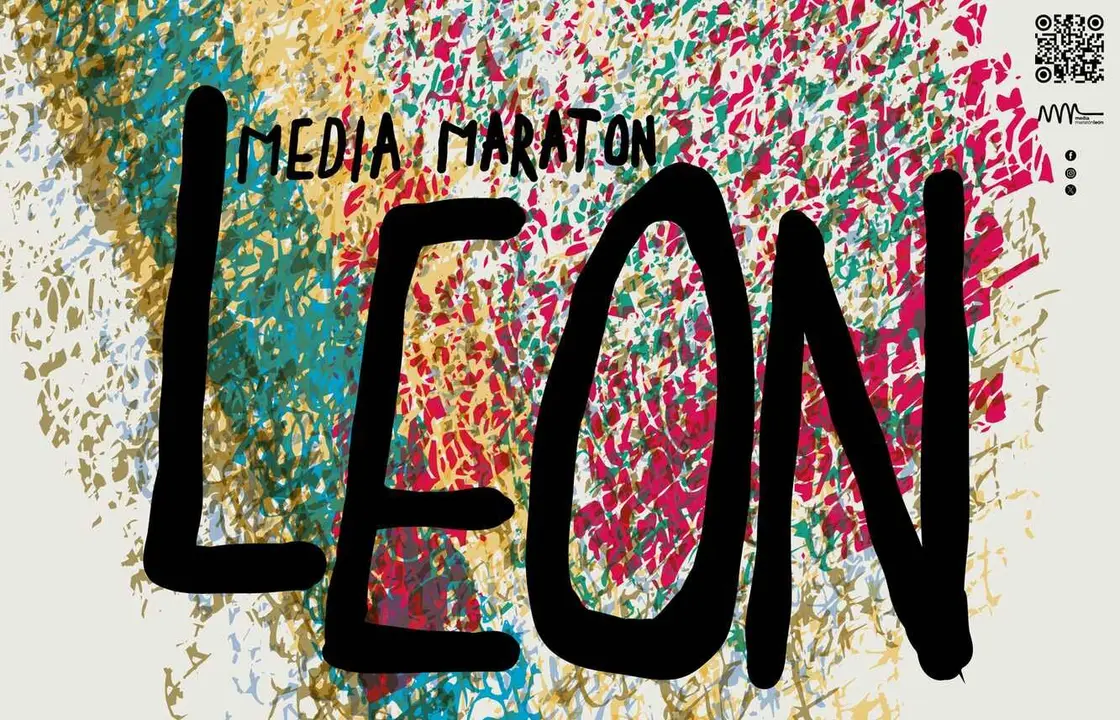Imagen parcial del cartel de la Media marat&oacute;n de Le&oacute;n 2026.