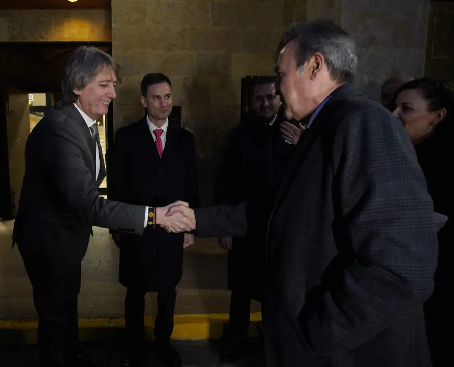 Acto institucional con motivo de la celebraci&oacute;n del LIII Festival Internacional de Exaltaci&oacute;n del Botillo de Bembibre (Le&oacute;n), en el que participa su alcaldesa, Silvia Cao, y su mantenedor, el periodista Jos&eacute; Ribagorda