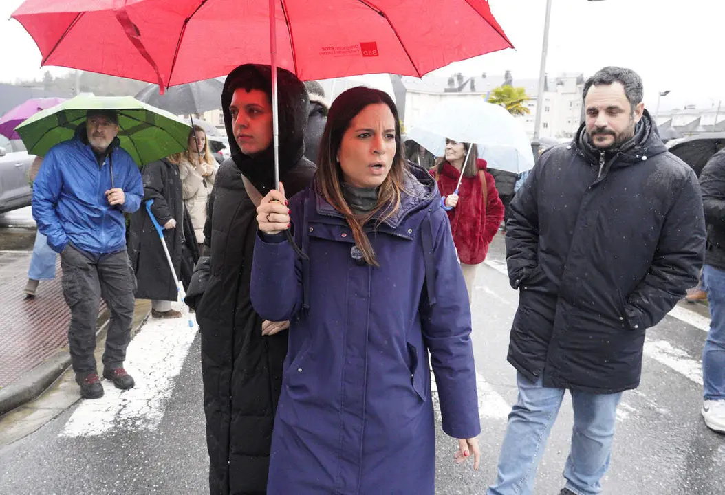 Manifestaci&oacute;n de los ayuntamientos de Toreno, P&aacute;ramo del Sil y Berlanga del Bierzo (Le&oacute;n), para reclamar mejoras sanitarias en el medio rural