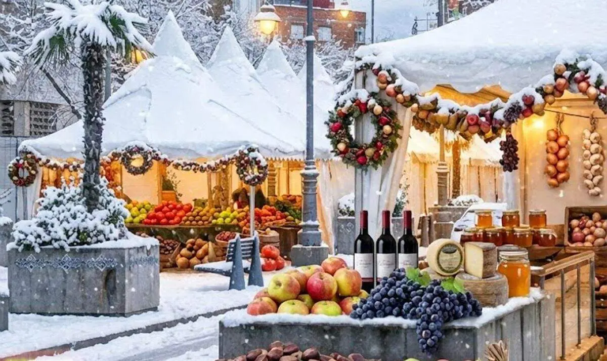Fragmento del cartel de Mercado Temporada Invierno de 2026 en Ponferrada.