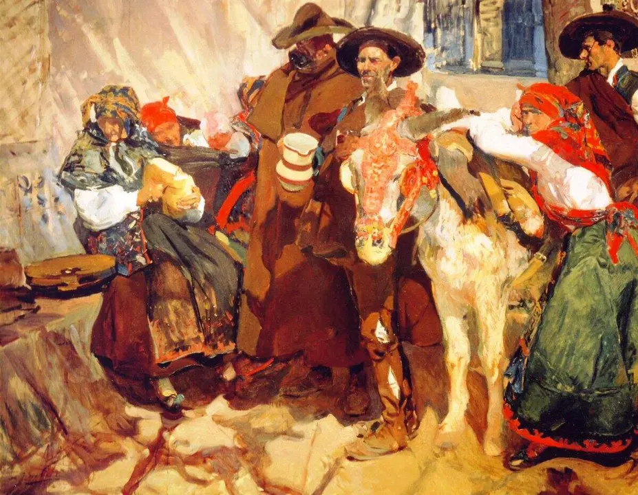 Aldeanos Leoneses (Joaqu&iacute;n Sorolla, 1907). Foto: Museo Sorolla - Madrid