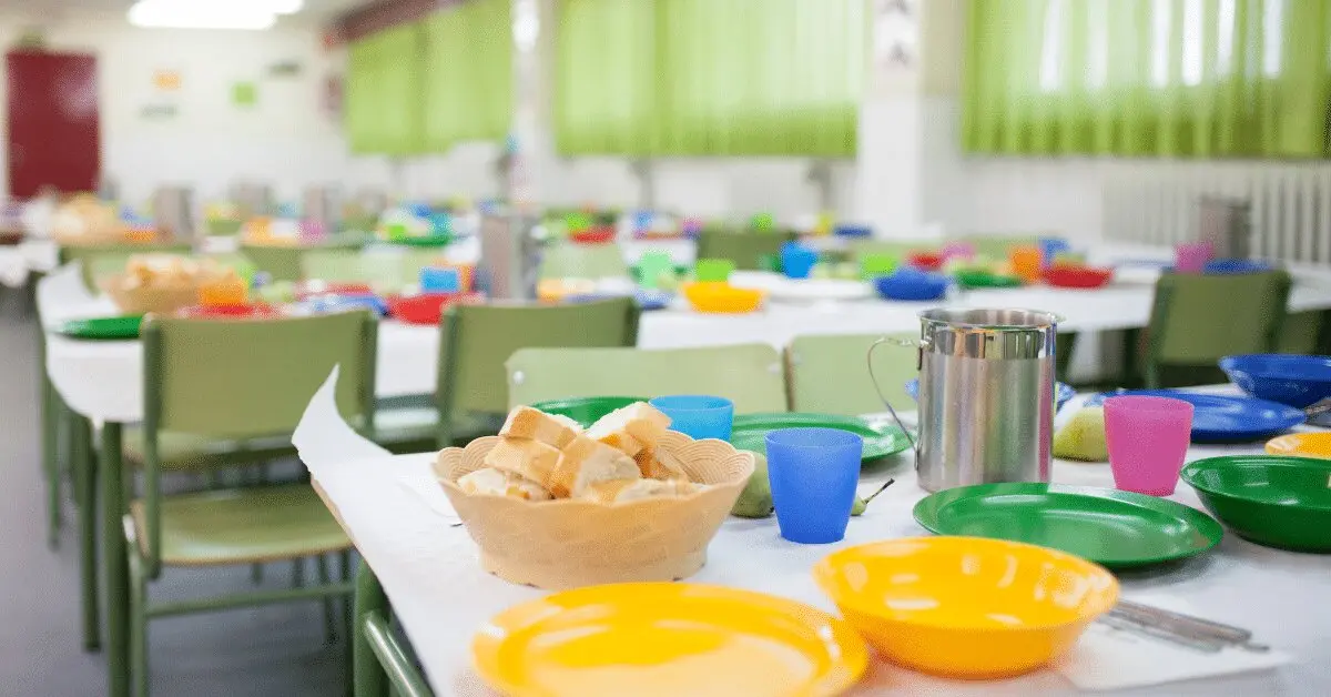 Imagen de archivo de un comedor escolar.