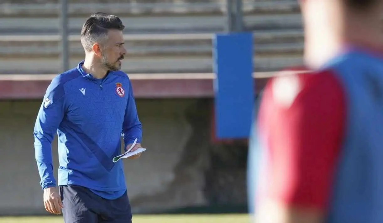 De la Barrera, durante un entrenamiento de esta semana.