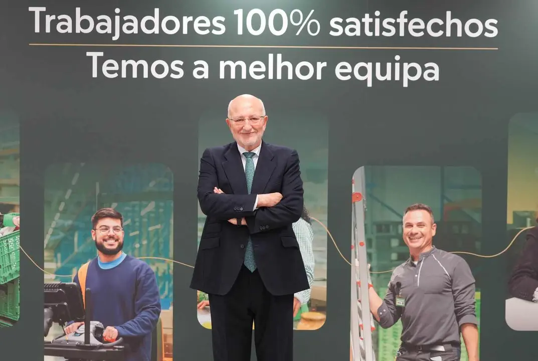 Juan Roig, presidente de Mercadona, tras la celebraci&oacute;n de la Rueda de Prensa 2025.