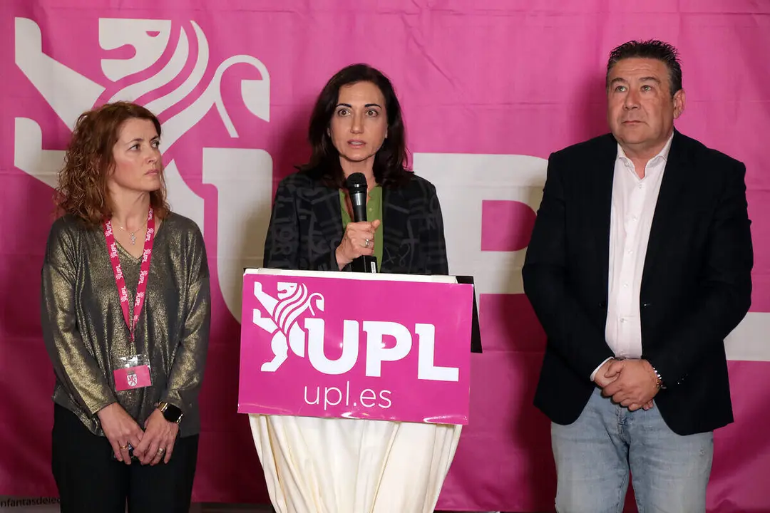 La candidata de Uni&oacute;n del Pueblo Leon&eacute;s, Alicia Gallego, analiza los resultados de las elecciones