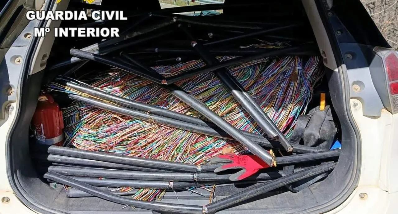 Imagen del robo de cobre