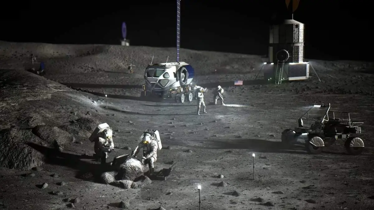Imagen de la NASA sobre su plan para crear una estaci&oacute;n permanente en la Luna.