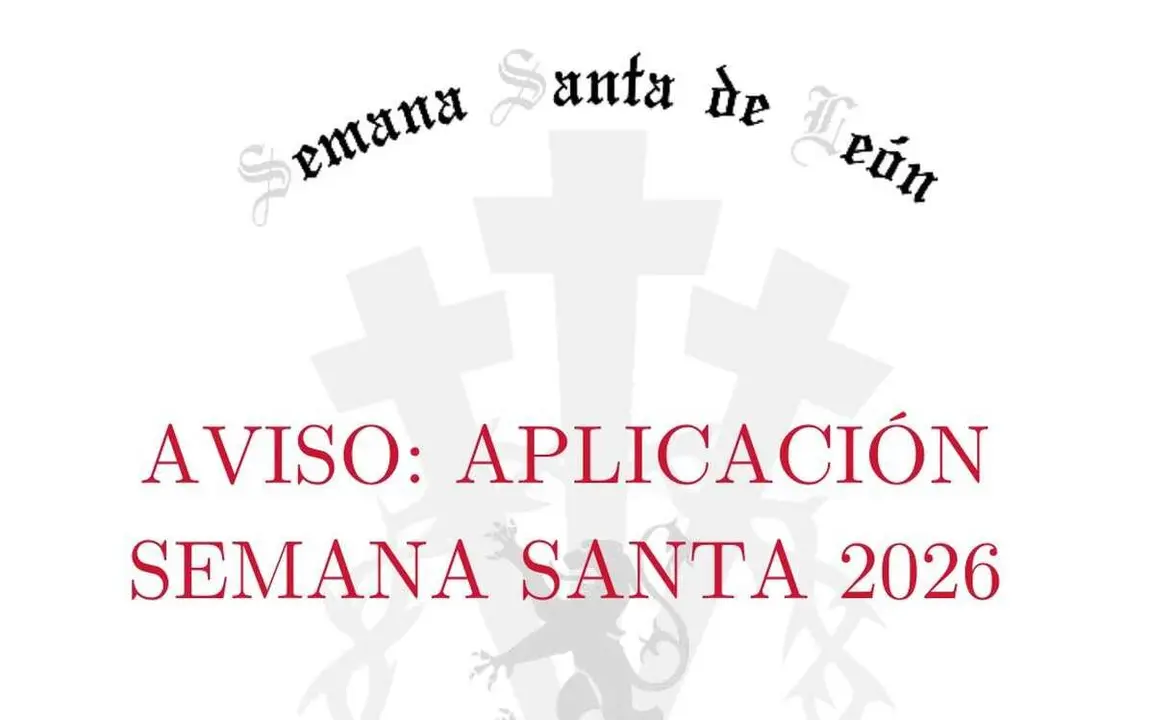 Imagen del aviso sobre la anulaci&oacute;n de la app de la Semana Santa de Le&oacute;n.