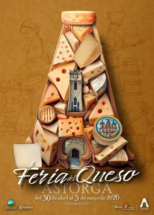 Cartel promocional de la Feria del Queso de Astorga.