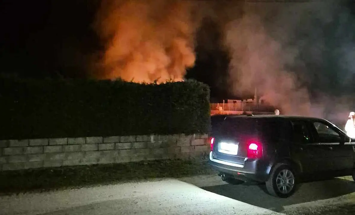 Imagen difundida por los vecinos de la zona afectada por el incendio.