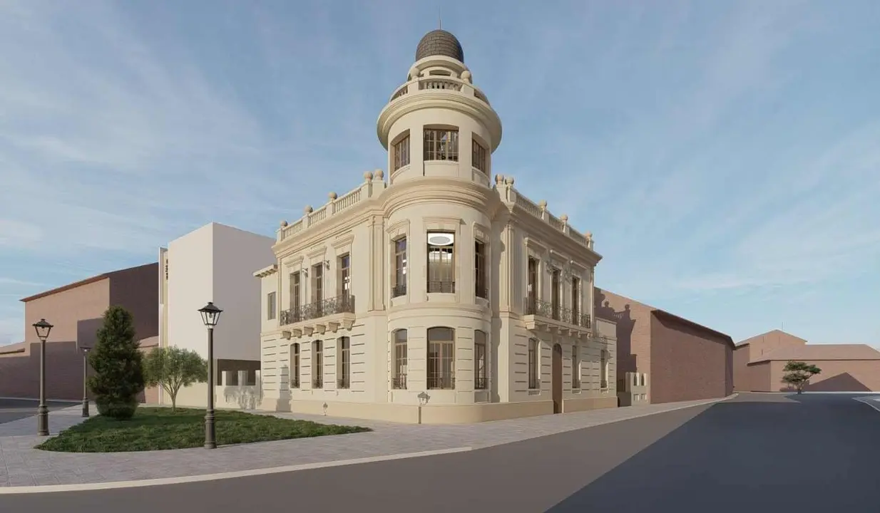 Imagen del proyecto del Palacete en una infograf&iacute;a previa.