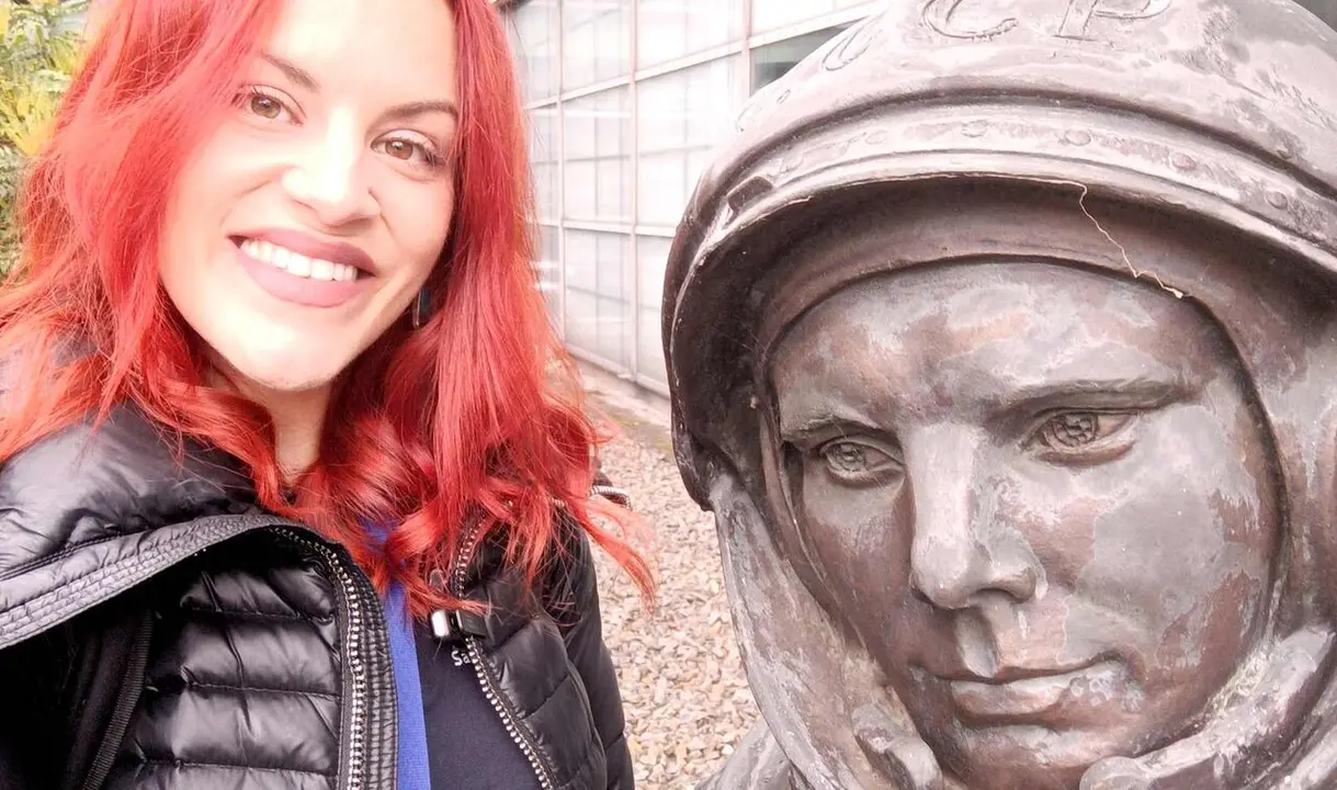 Sara Garc&iacute;a, a su llegada a Colonia, durante la &uacute;ltima fase de su preparaci&oacute;n previa.