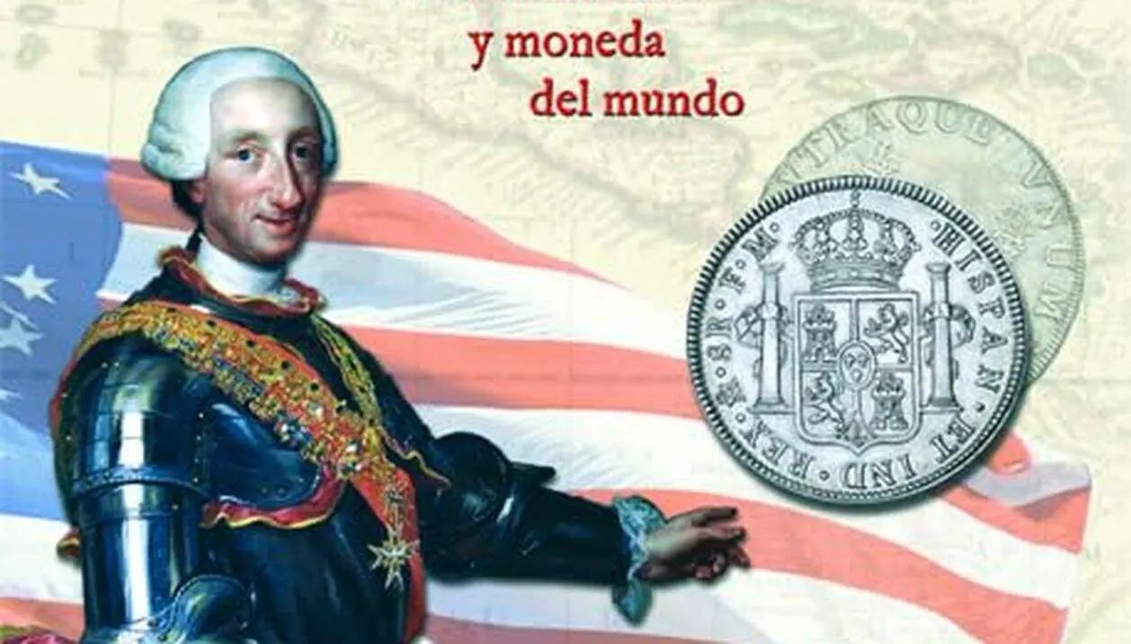 Imagen parcial de la portada del libro El peso hispano - Real de a ocho'