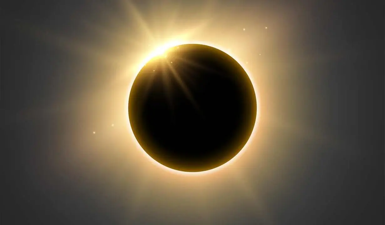 Imagen de un eclipse solar.