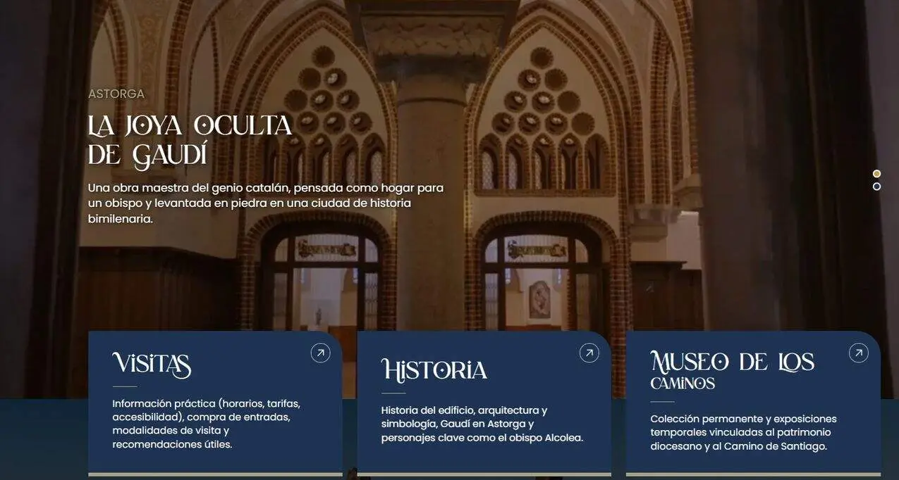 Pantallazo de la nueva web del Palacio Gaud&iacute; 1