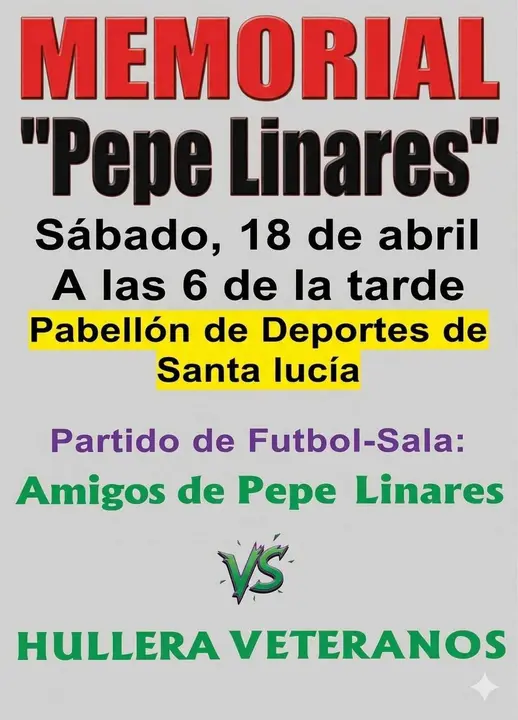 Imagen del cartel del Memorial Pepe Linares.