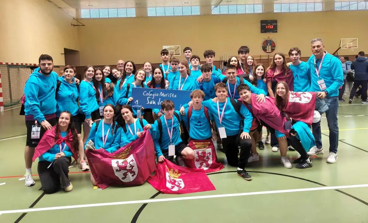 Alumnos de Maristas, durante la competici&oacute;n celebrada durante los &uacute;ltimos d&iacute;as.